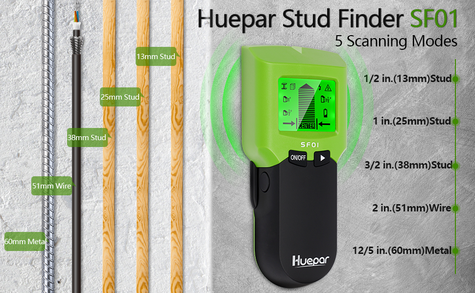 Detector de cabluri Huepar SF01